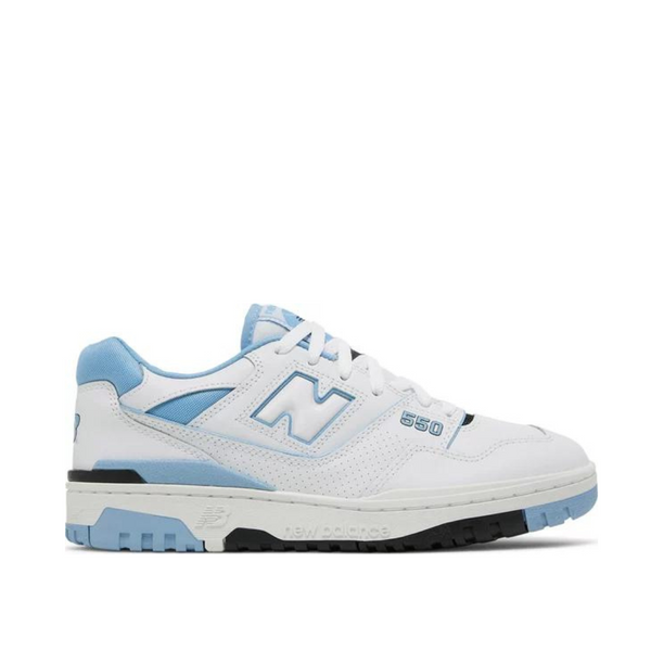 Side view of New Balance 550 'Team Carolina Blue'; right pair - reference