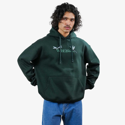 Khaaki Oversized Hoodie Bottle Green - Wild Bloom