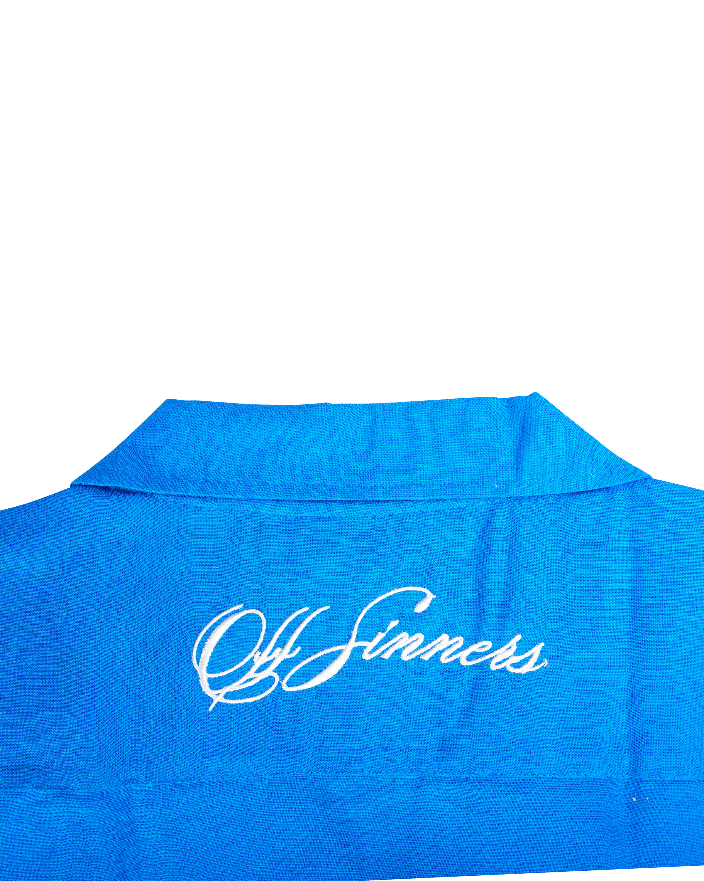 Off Sinners Oversized Blue Shirt - Echoes Of Whimsy