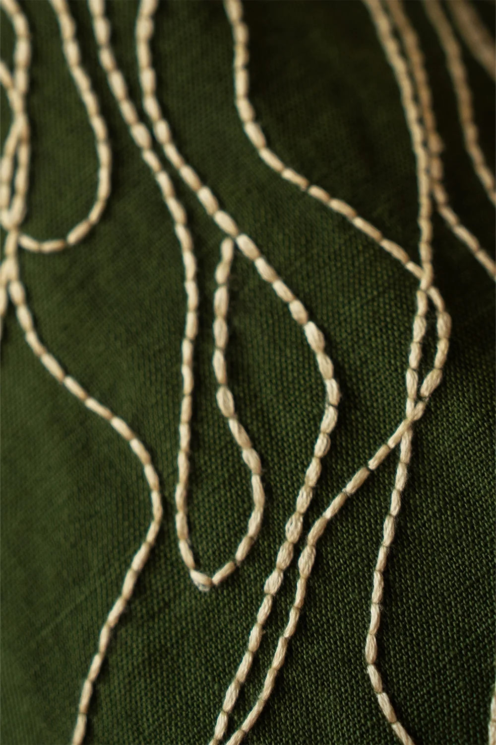Kathnbenz Oversized Olive Linen Shirt - Jasu