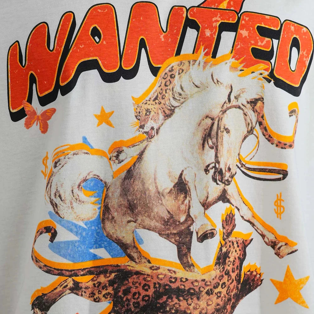 Khaaki Oversized T-Shirt Off-White - The Wild West