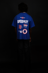 Oversize Blue T-shirt 'Speedway'