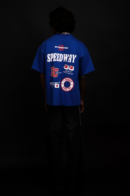 EPIC Oversize Blue T-shirt 'Speedway'