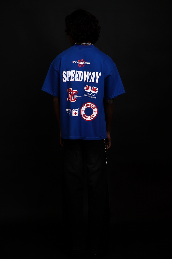 EPIC Oversize Blue T-shirt 'Speedway' - reference