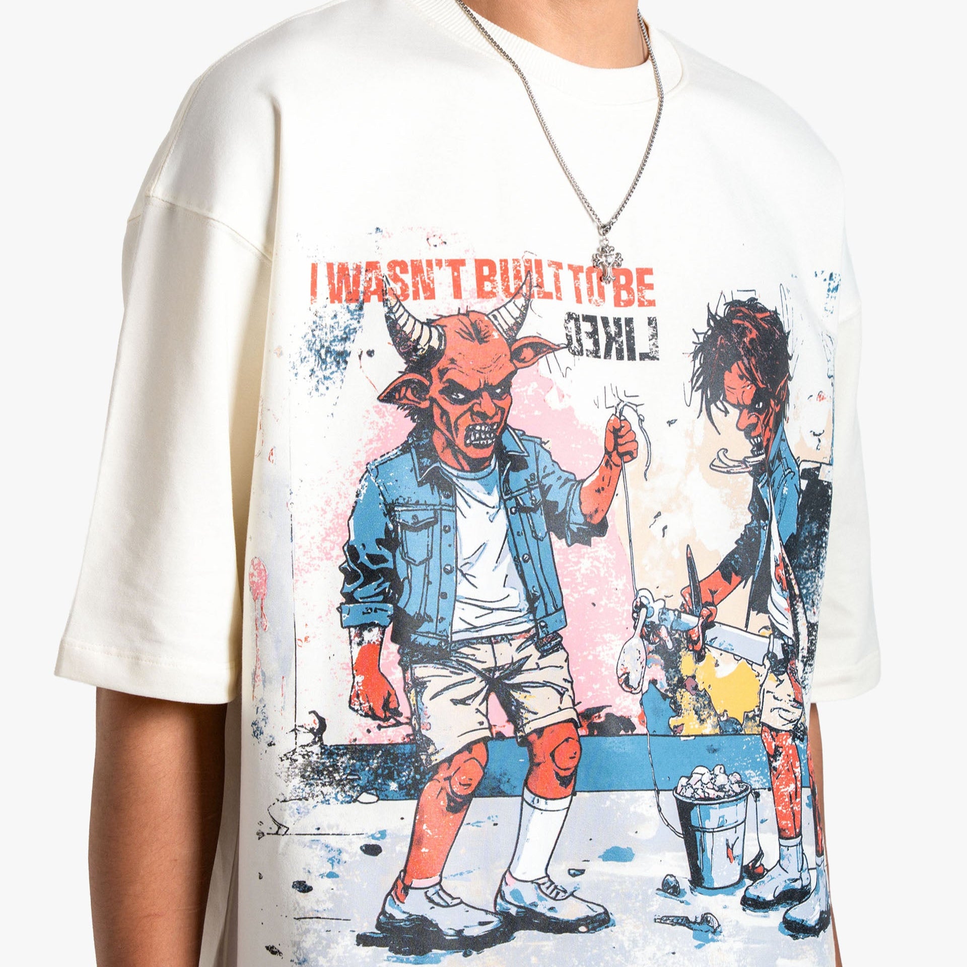 Khaaki Oversized T-Shirt Off-White - Outcaste