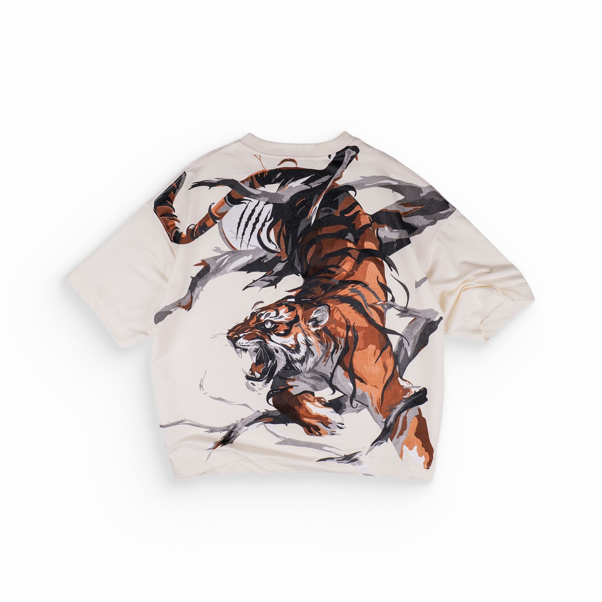 Khaaki Oversized T-shirt White - Ruthless