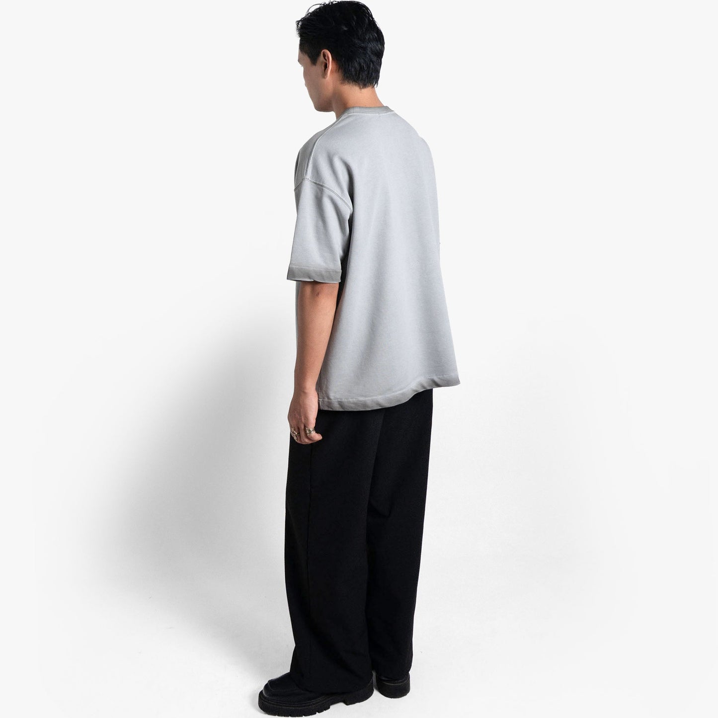 Khaaki Oversized T-shirt Grey Washed - Premium Fule