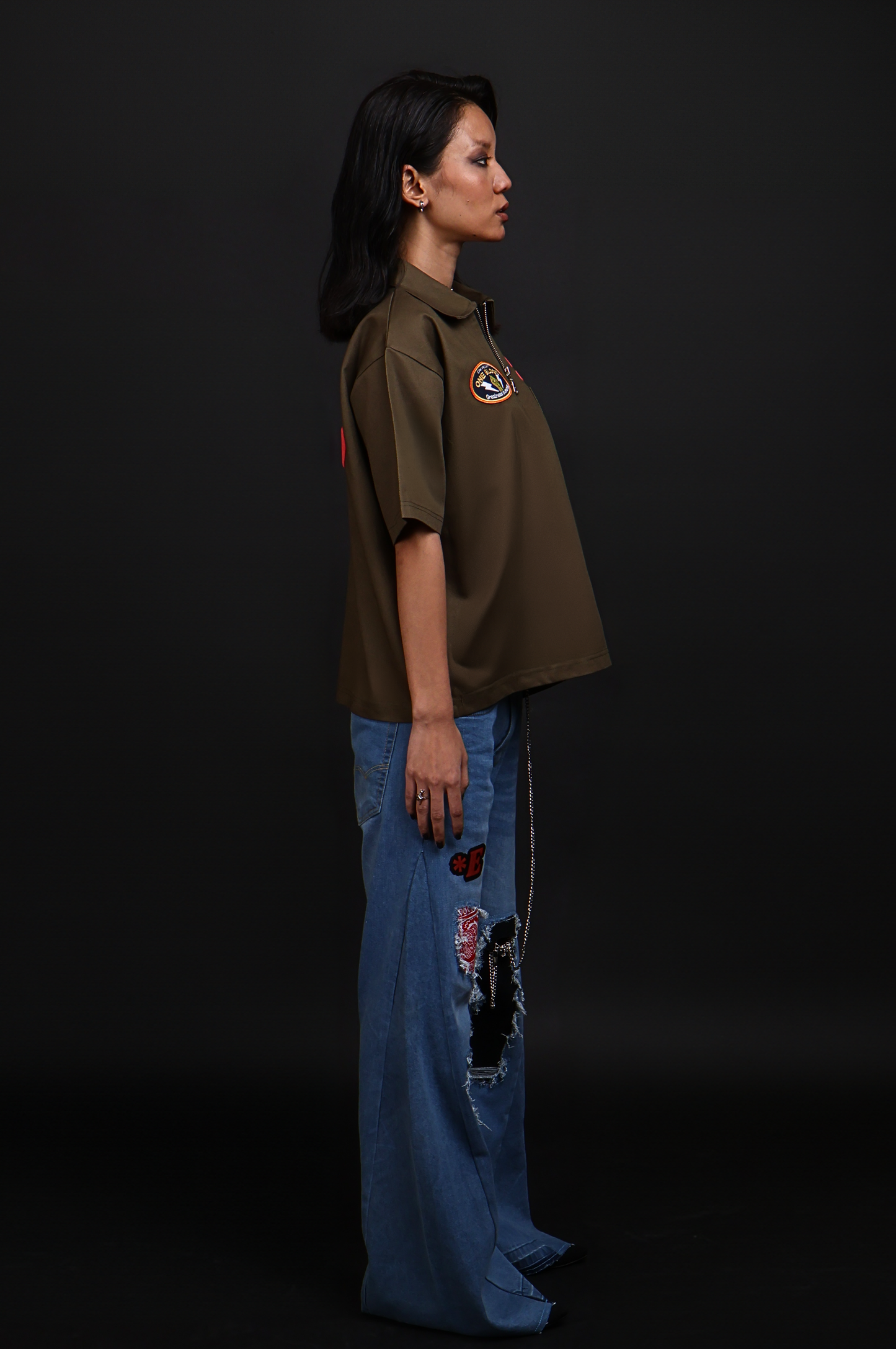 EPIC Oversize Olive Polo T-shirt 'One Blood'