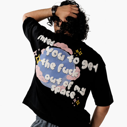 Khaaki Oversized T Shirt - Out Of My Space!