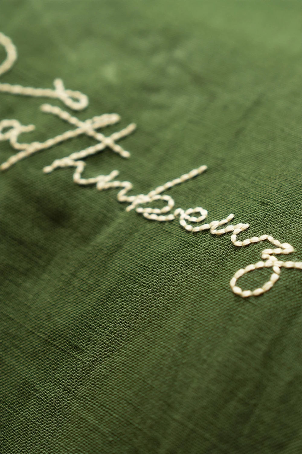 Kathnbenz Oversized Olive Linen Shirt - Jasu