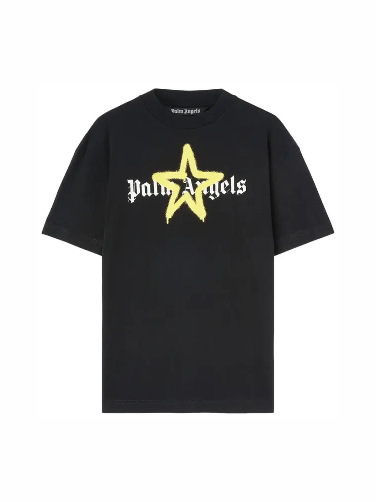 Palm Angels Star Sprayed Tee 'Black/Yellow'