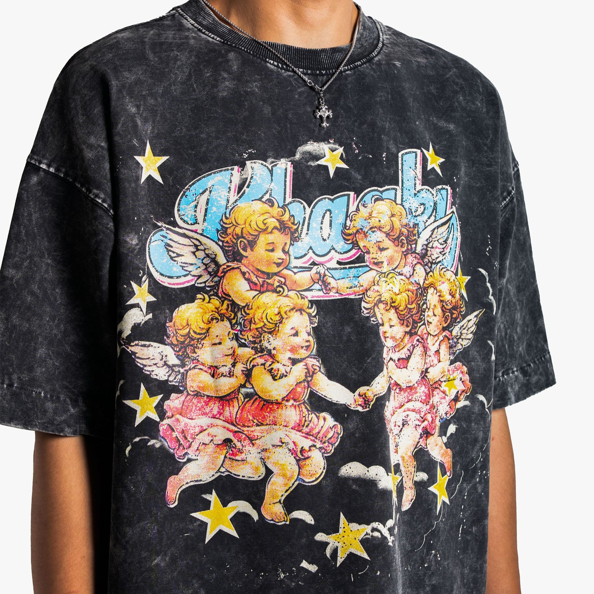 Khaaki Oversized Black Washed - Angels