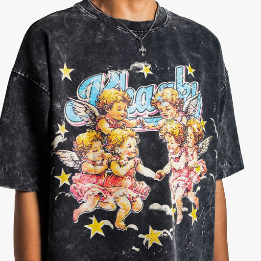 Khaaki Oversized Black Washed - Angels