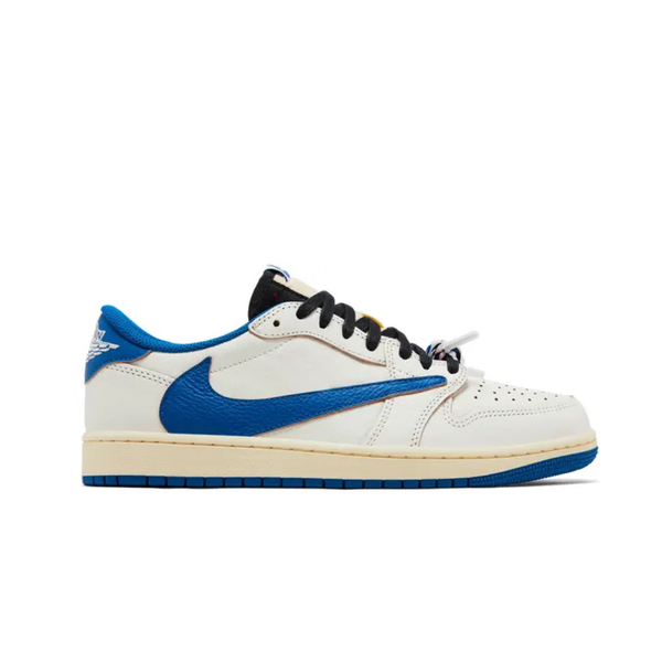Fragment Design x Travis Scott x Air Jordan 1 Retro Low OG SP Sail Military Blue - reference