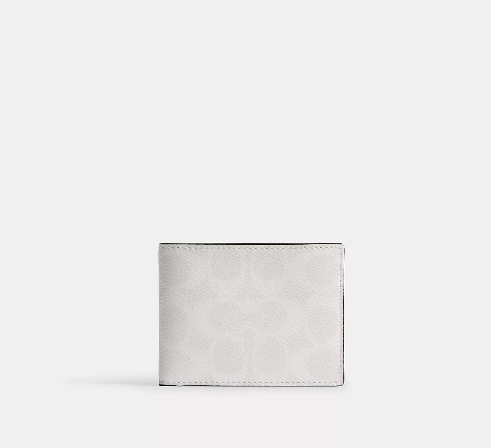Coach Slim Billfold Wallet In Signature Canvas - Chalk/Smooth Leather/Signature Coated Canvas