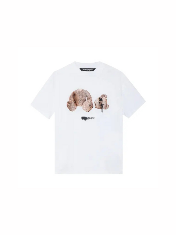 Palm Angels Spray Bear Classic Tee 'White' - reference