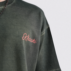 Khaaki Oversized T-Shirt Olive Pigment Washed - Wild Realm