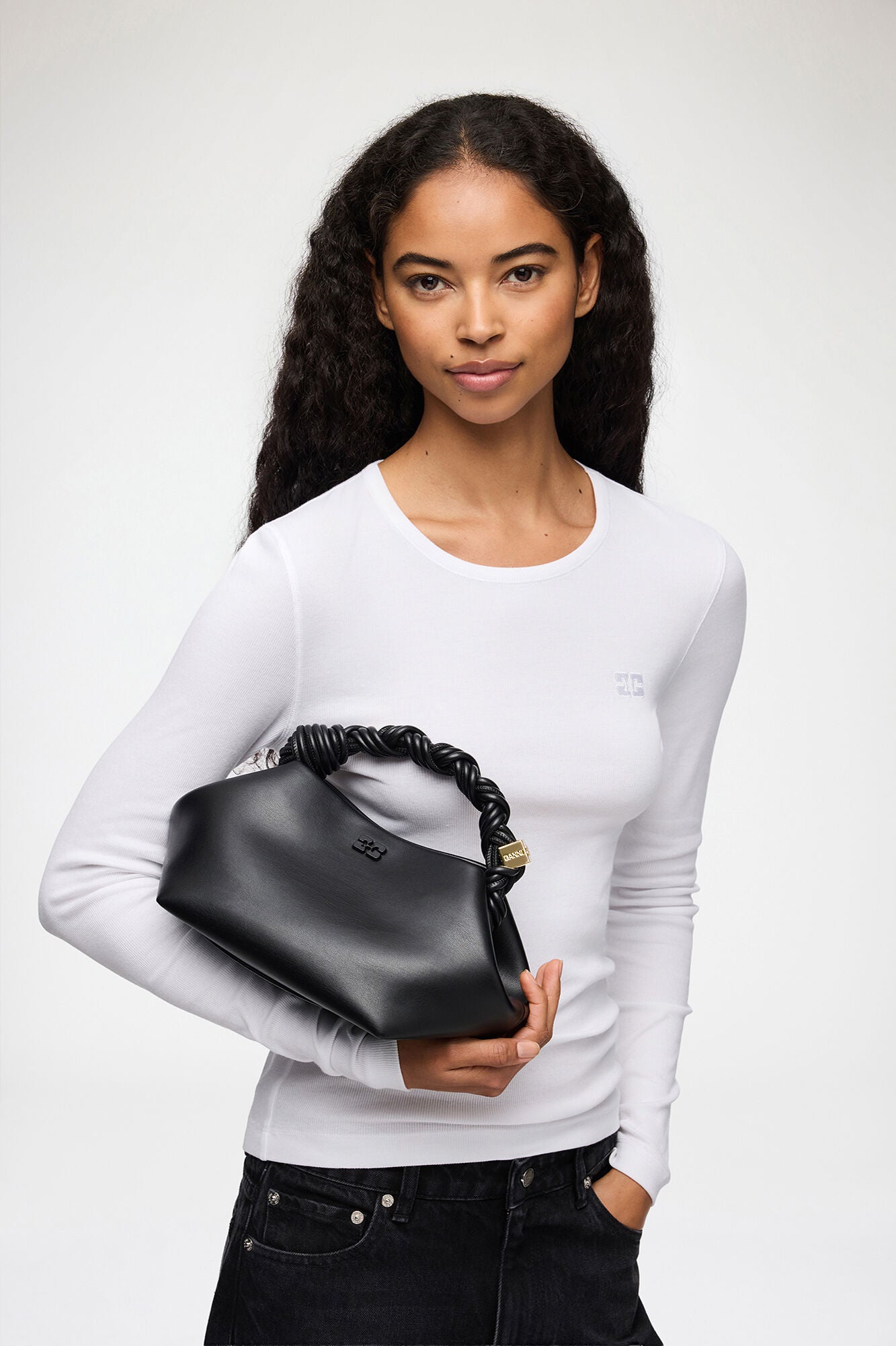 GANNI Black Small Bou Bag - Black