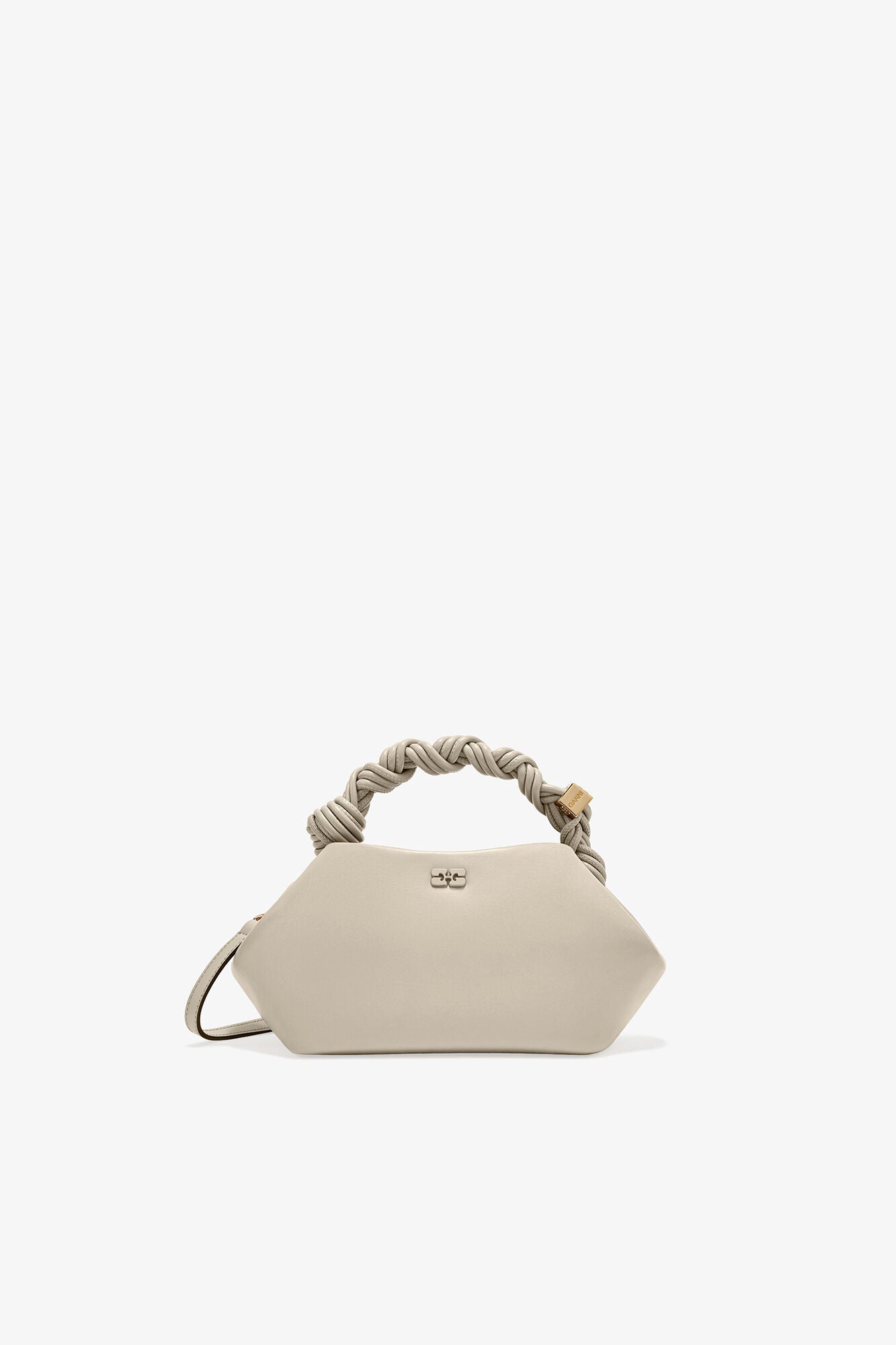 GANNI Light Grey Small Bou Bag - Oyster Gray