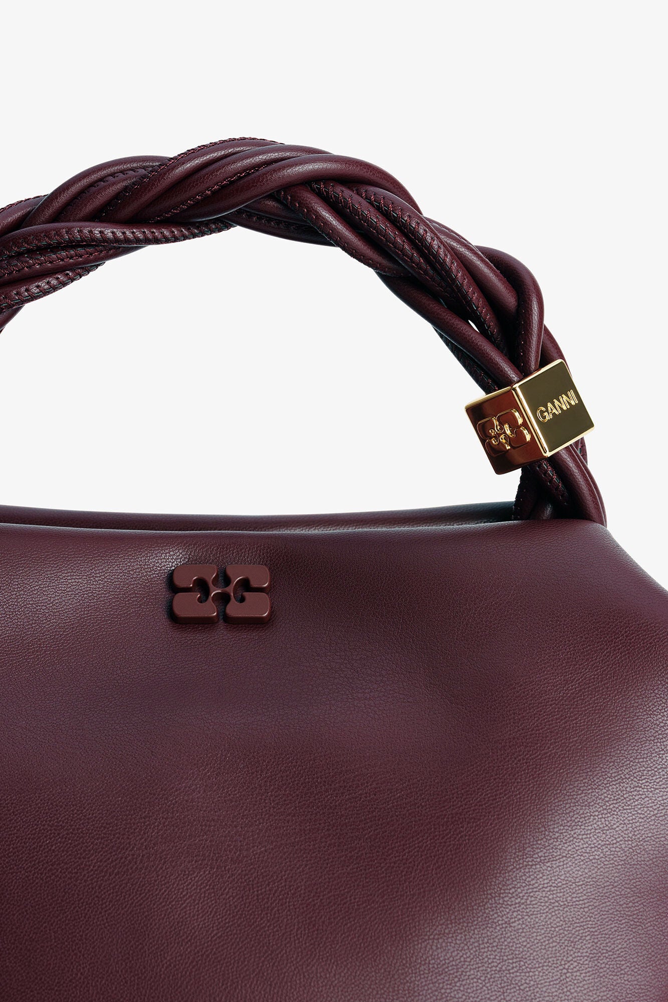 GANNI Burgundy Small Bou Bag - Burgundy
