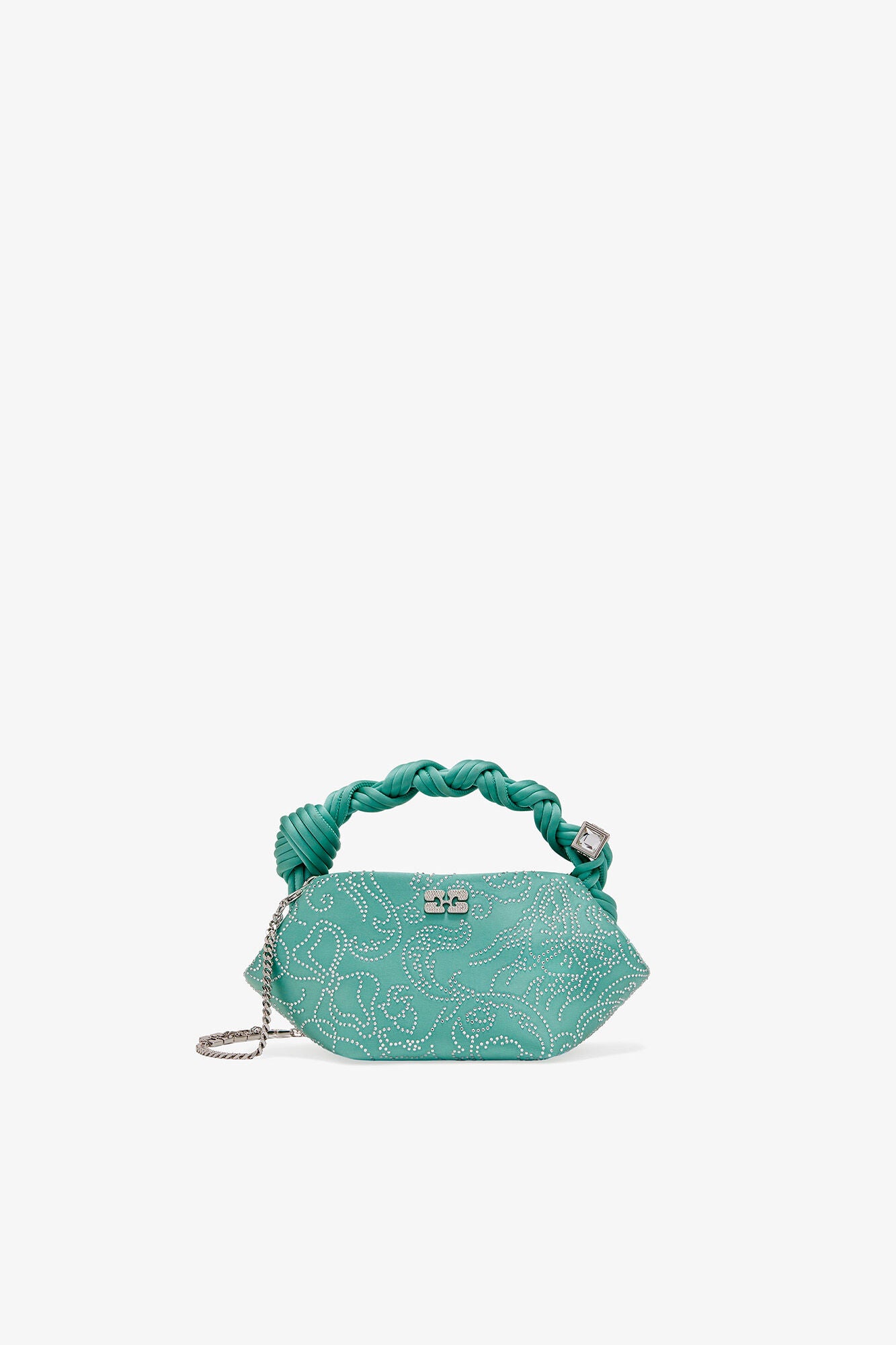 GANNI Green Rhinestone Mini Bou Bag - Brook Green