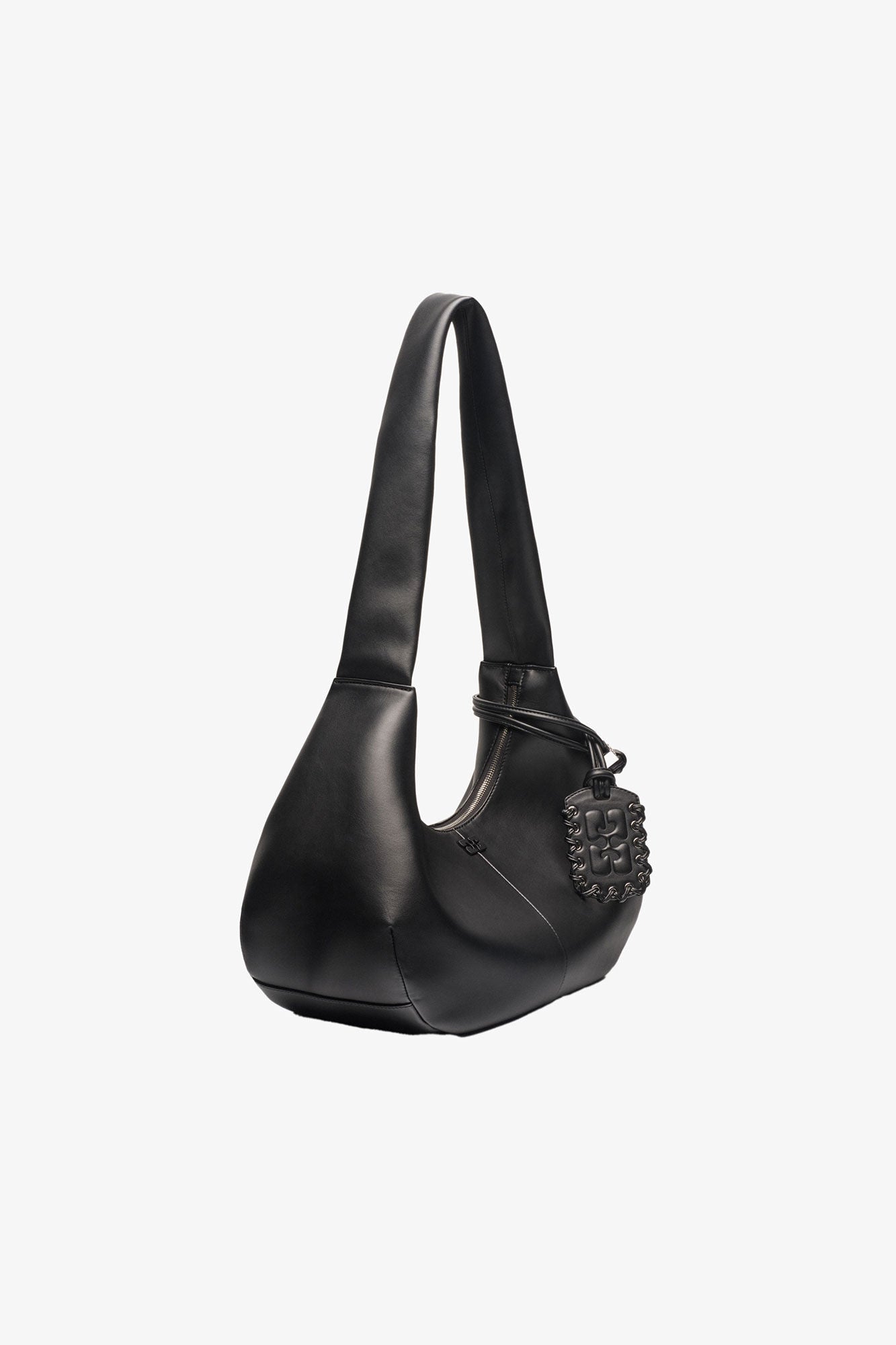 GANNI Medium Hobo Bag - Black