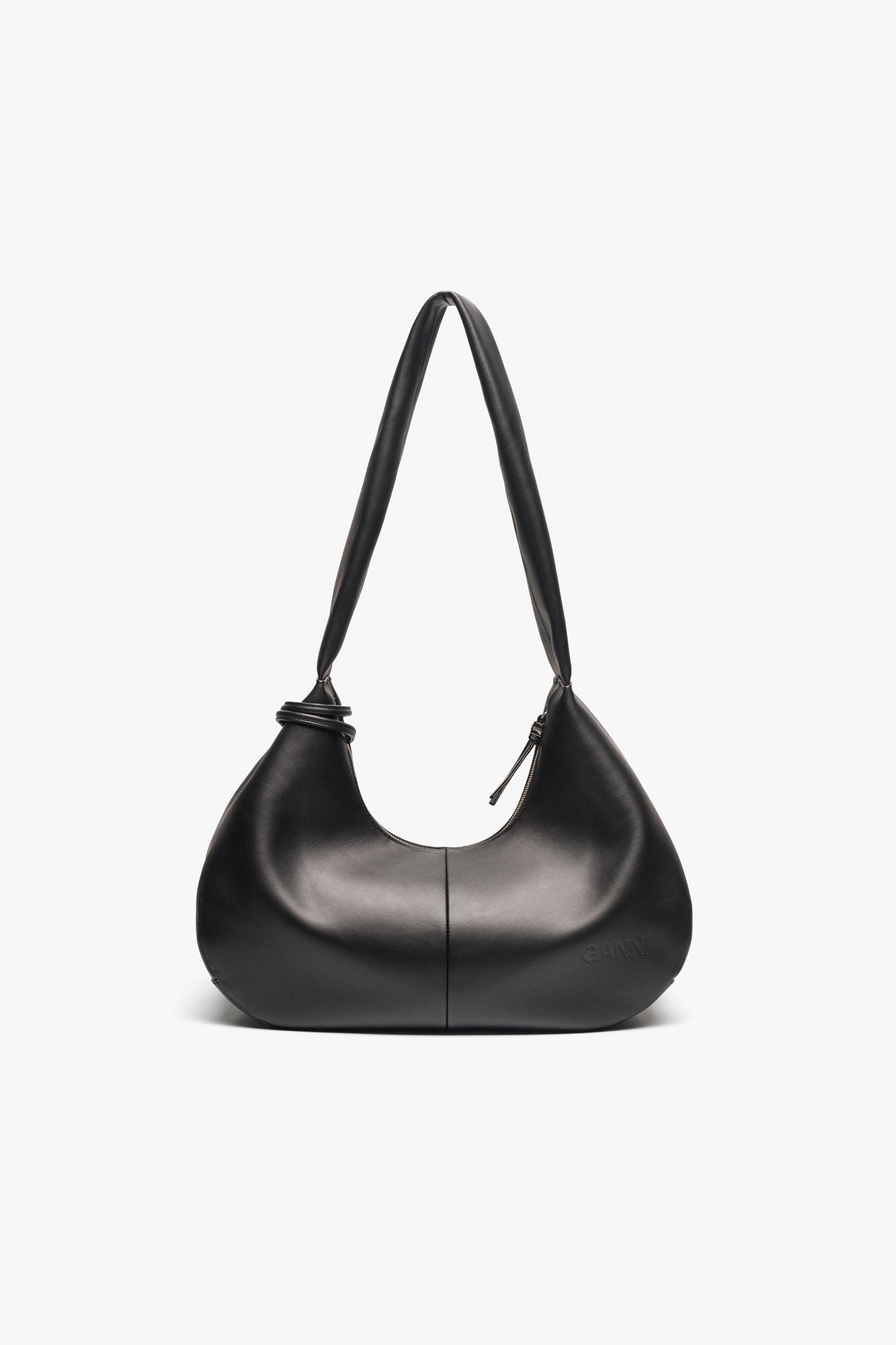 GANNI Medium Hobo Bag - Black