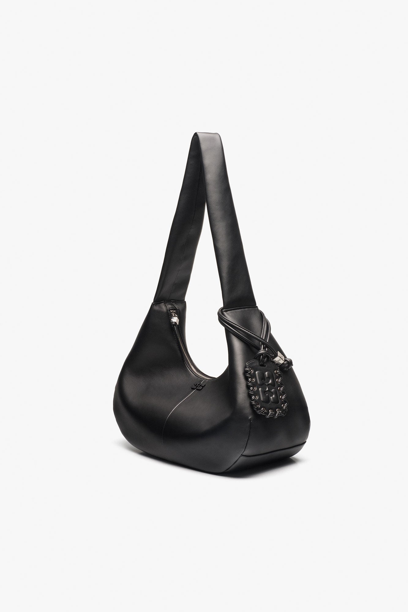 GANNI Medium Hobo Bag - Black