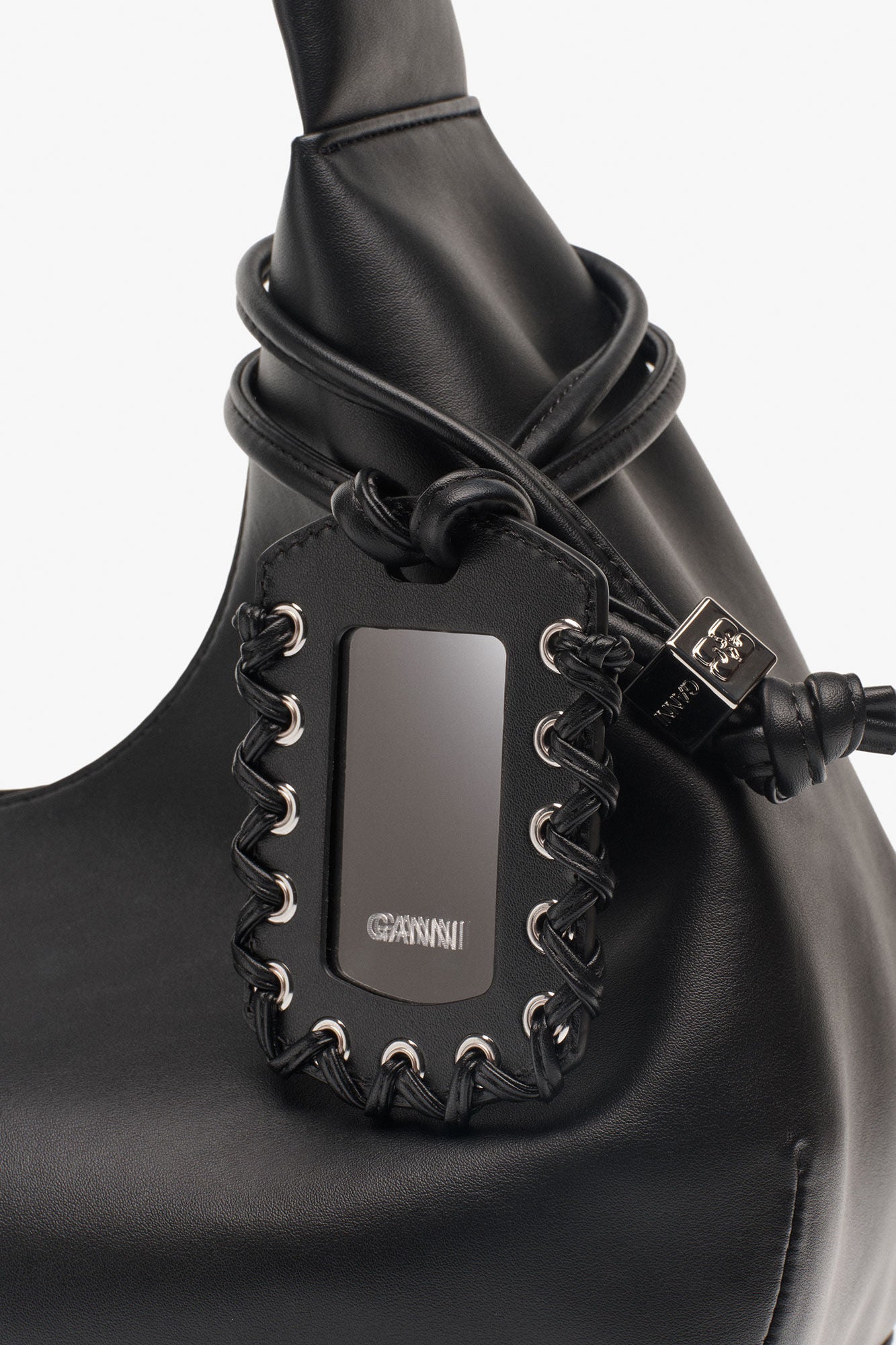 GANNI Medium Hobo Bag - Black
