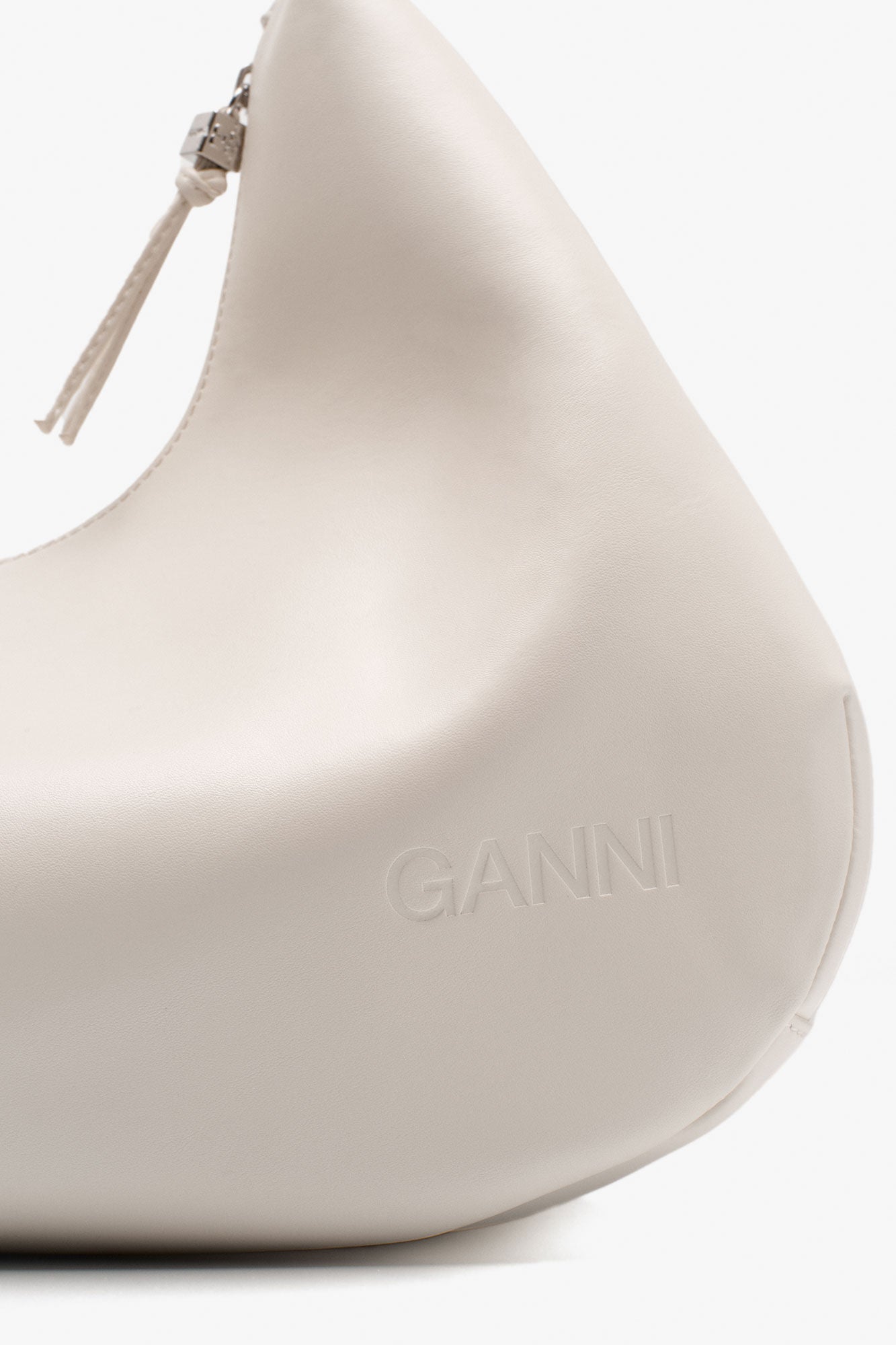 GANNI Medium Hobo Bag - Egret