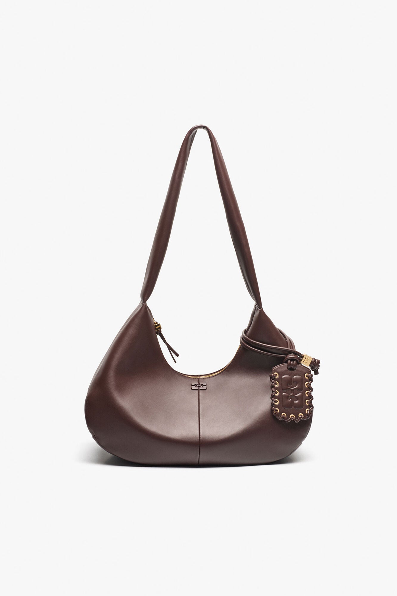 GANNI Medium Hobo Bag - Seal Brown