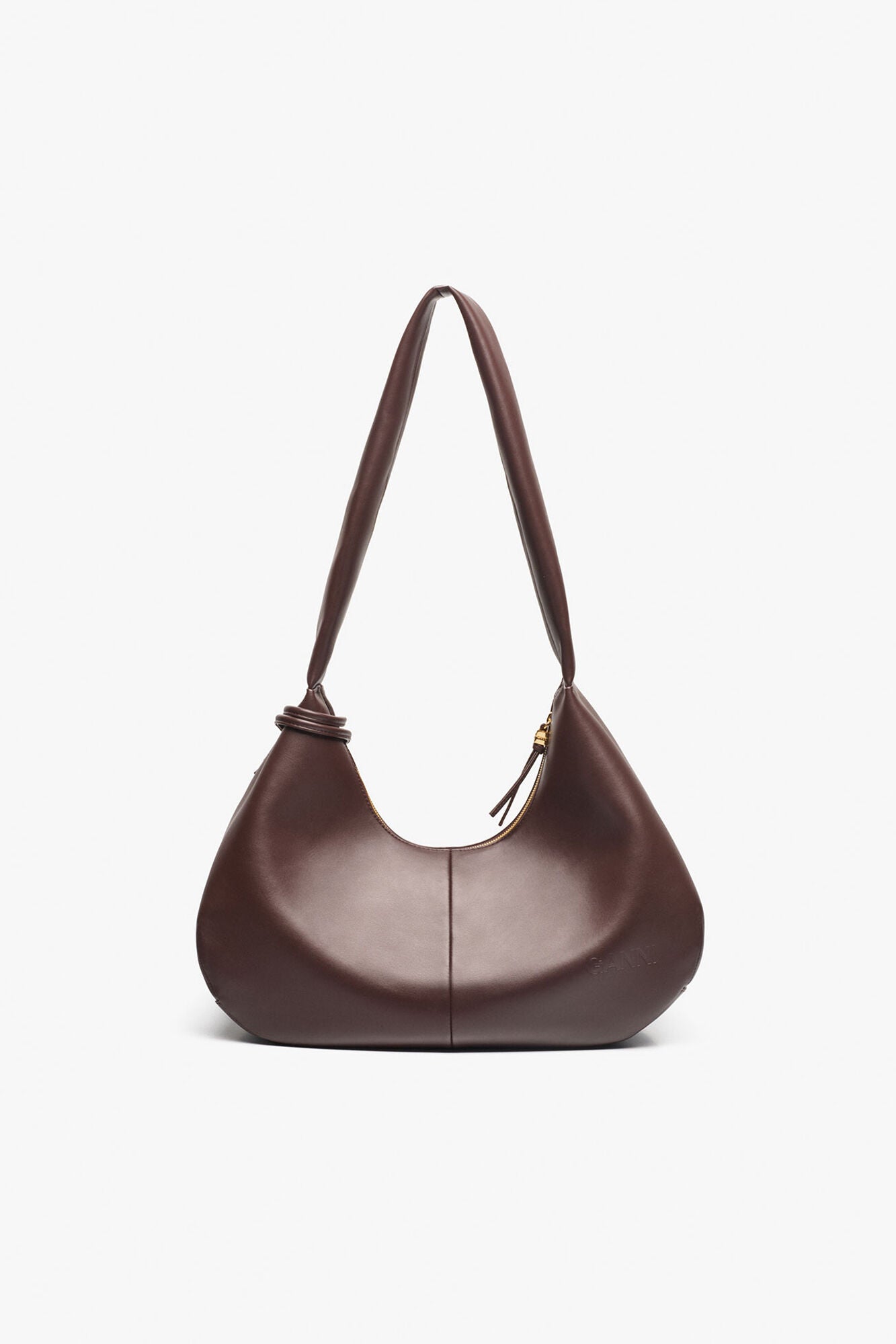 GANNI Medium Hobo Bag - Seal Brown