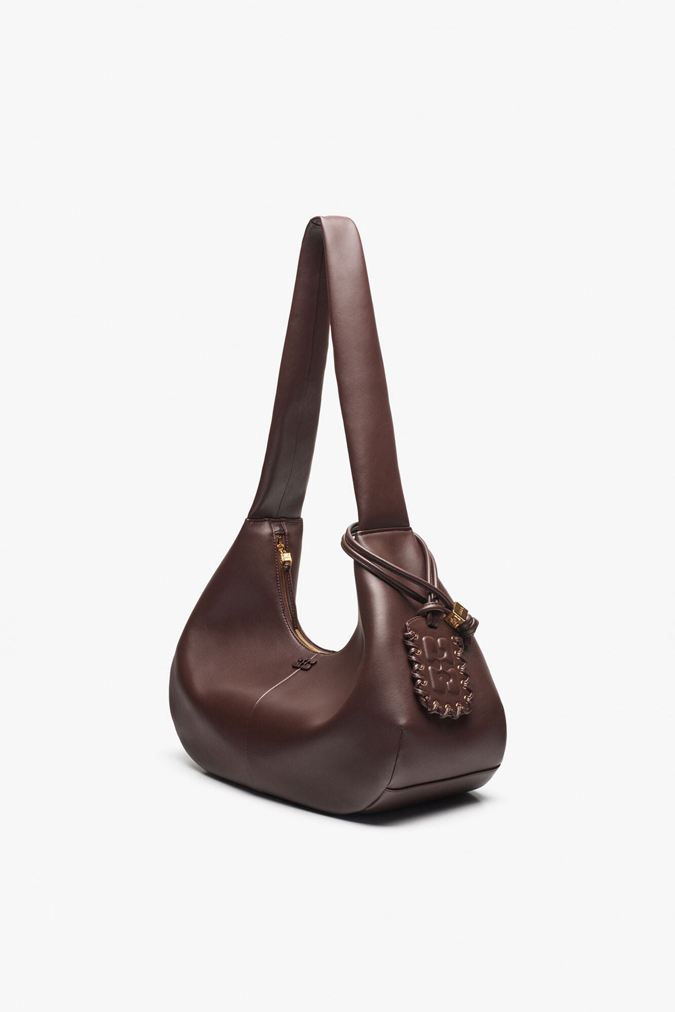 GANNI Medium Hobo Bag - Seal Brown