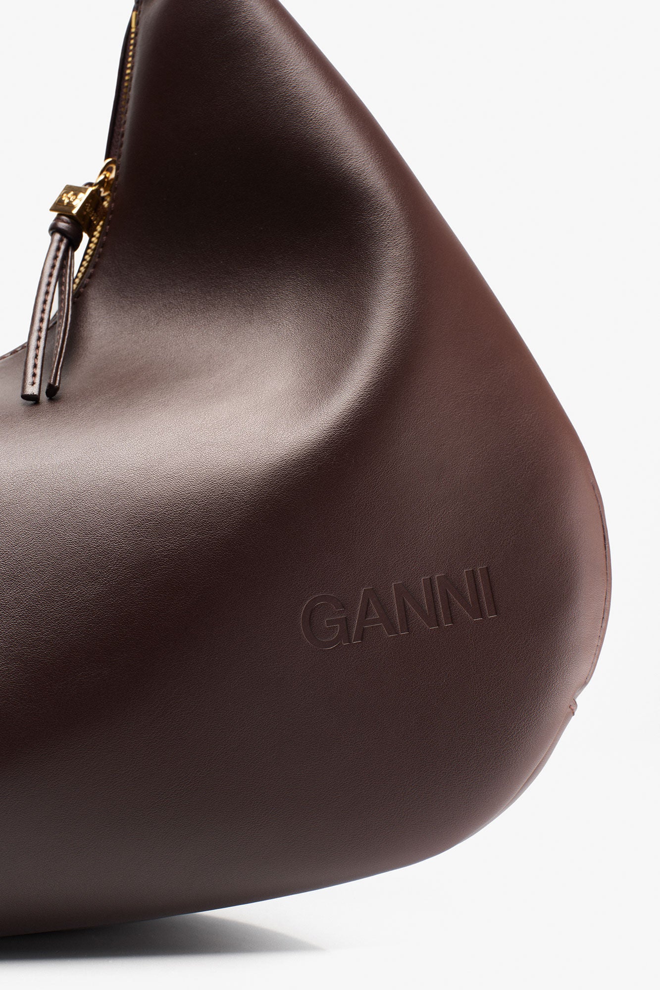 GANNI Medium Hobo Bag - Seal Brown