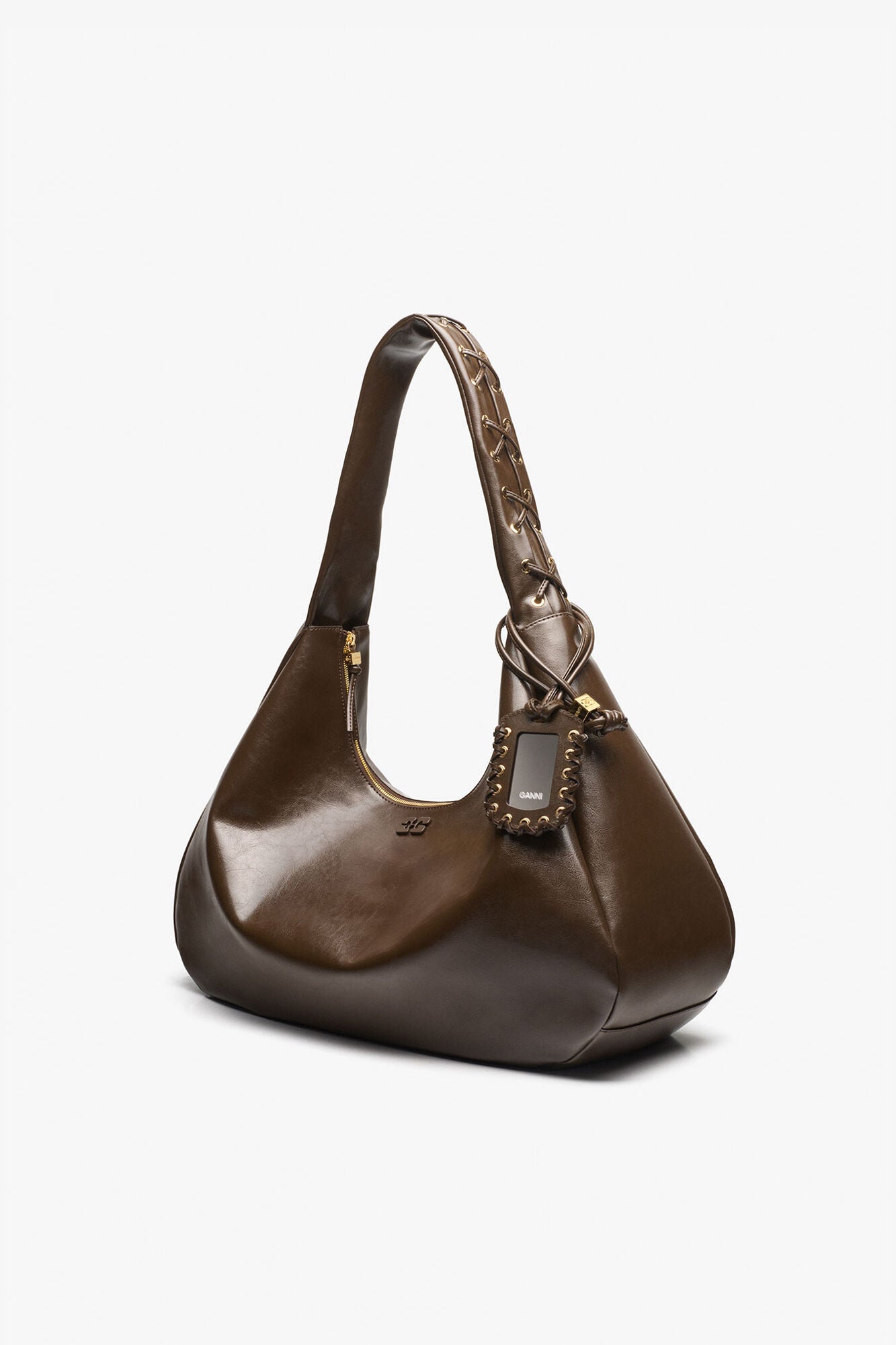 GANNI Dark-Olive Oleatex XXL Hobo Bag - Dark Olive