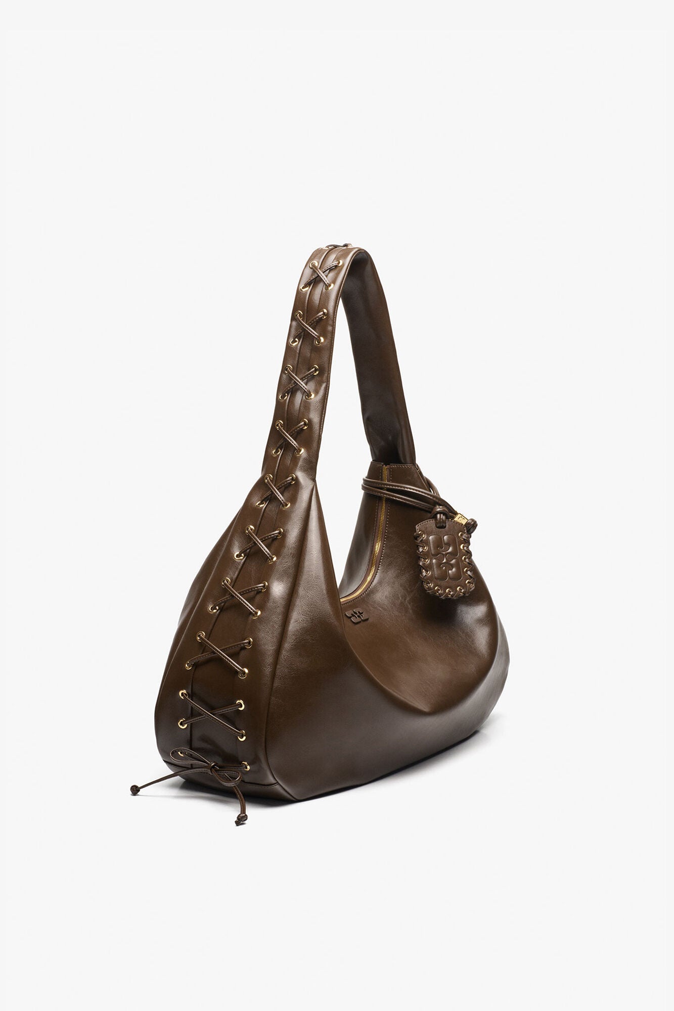 GANNI Dark-Olive Oleatex XXL Hobo Bag - Dark Olive