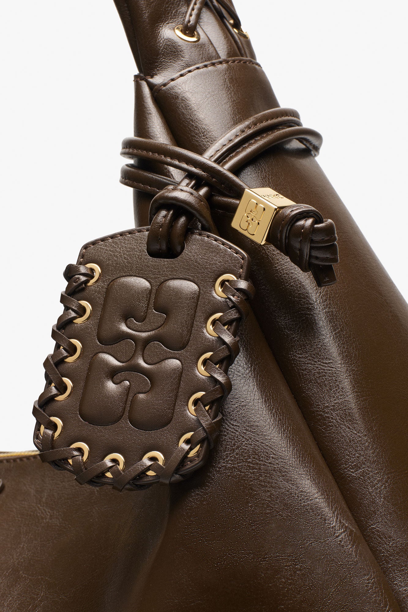 GANNI Dark-Olive Oleatex XXL Hobo Bag - Dark Olive