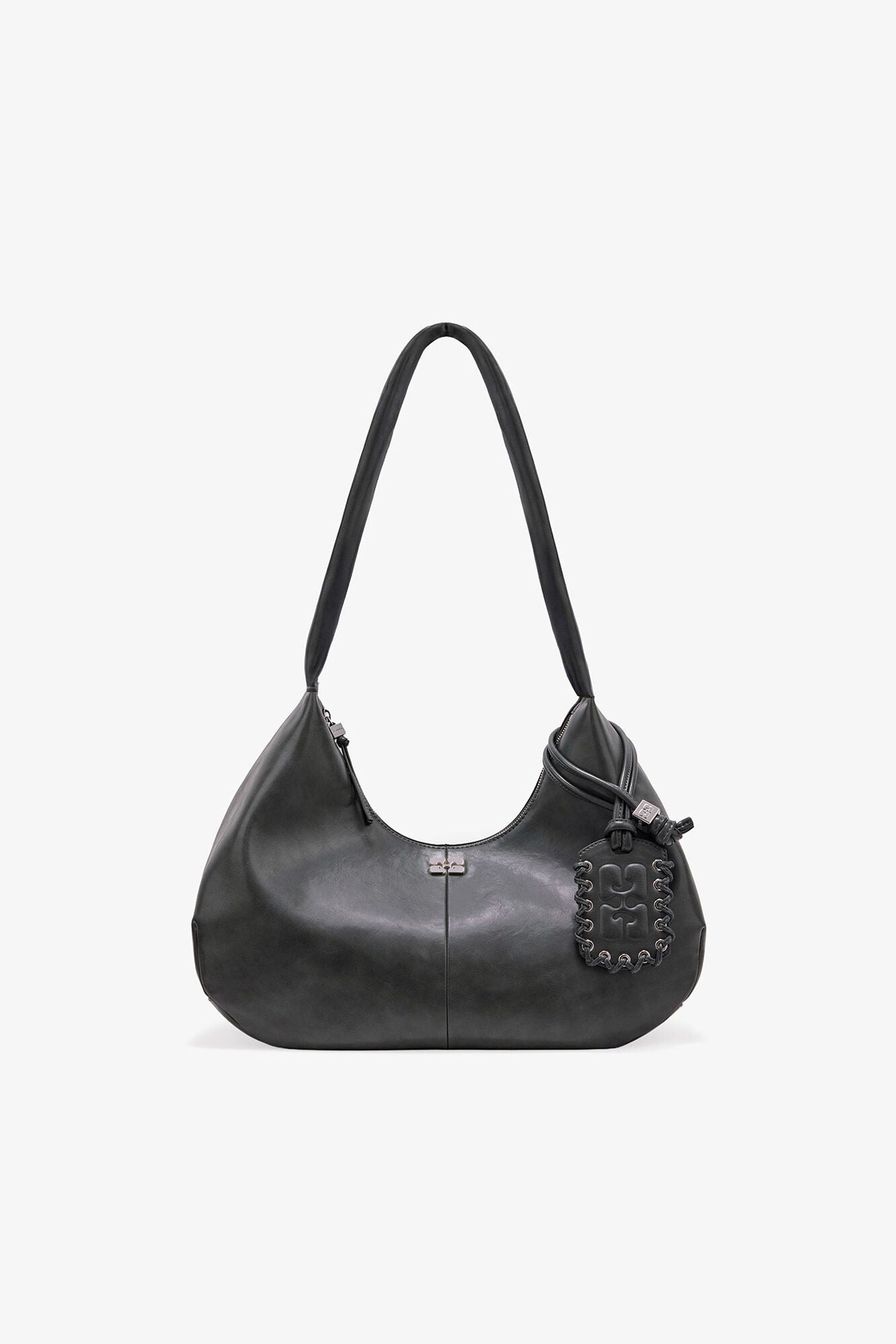 GANNI Medium Hobo Bag - Steal Grey