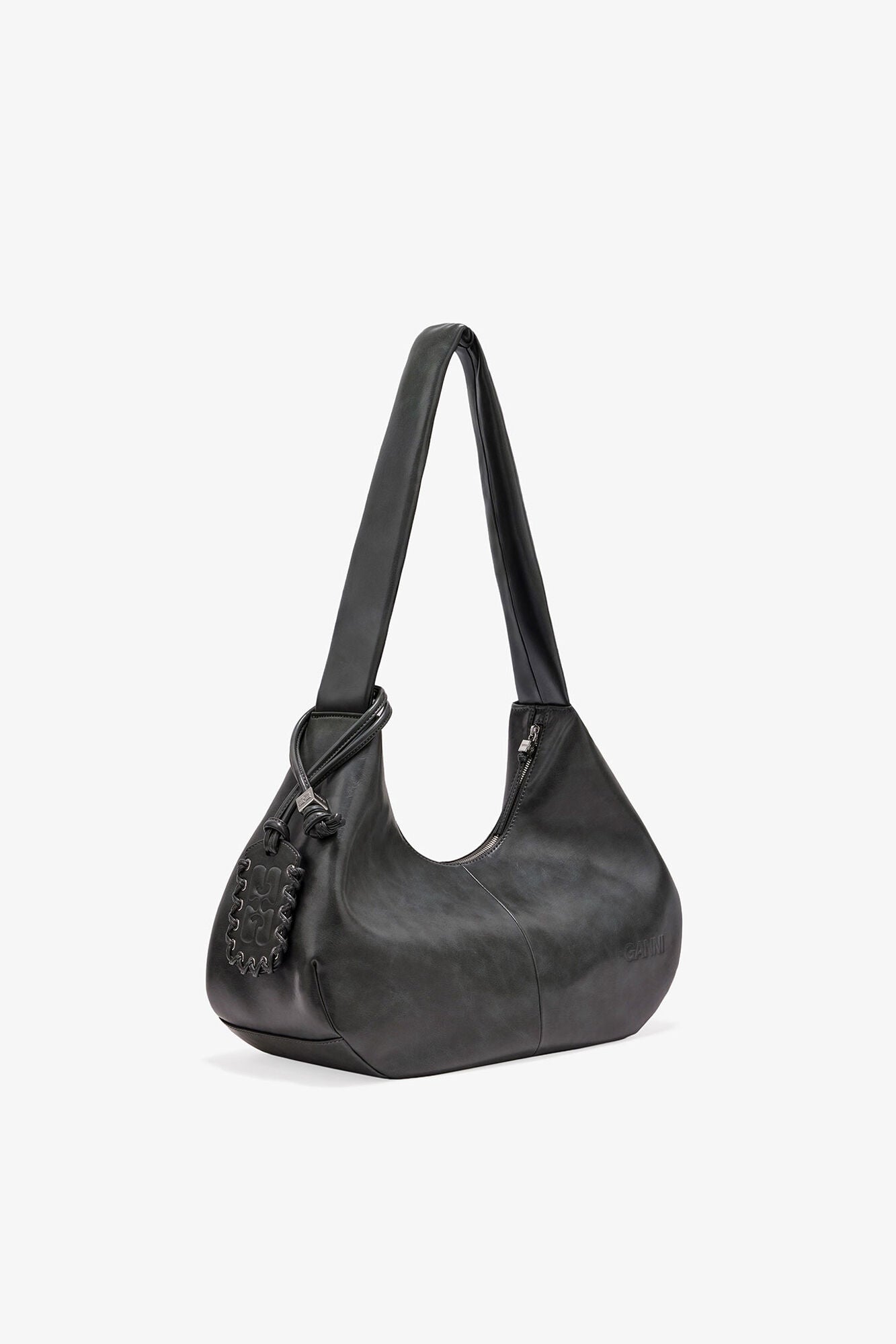 GANNI Medium Hobo Bag - Steal Grey