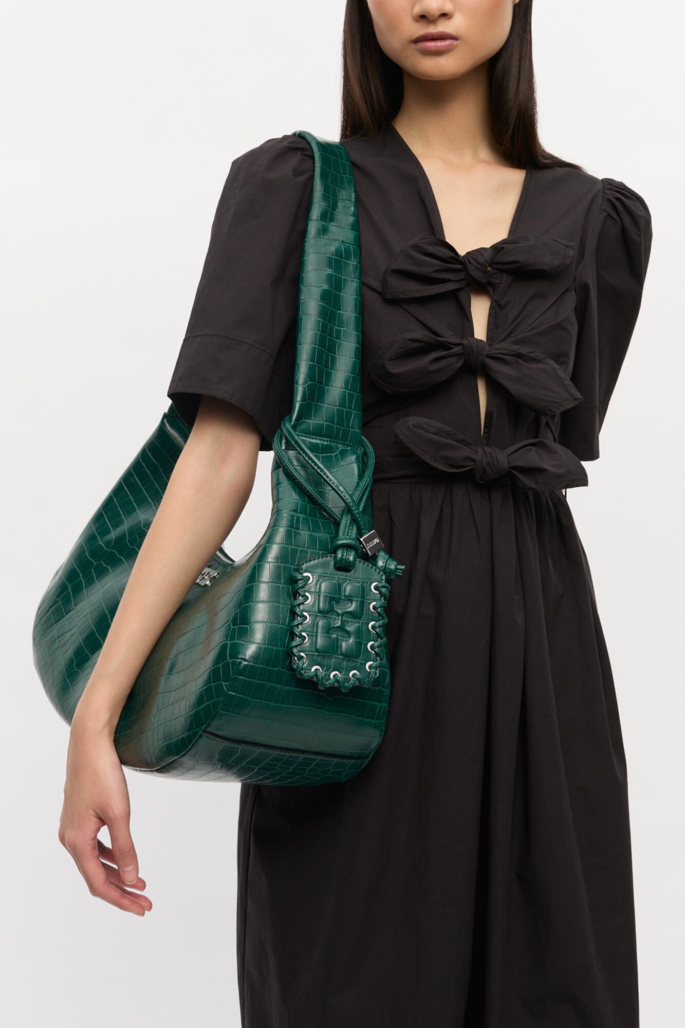 GANNI Medium Hobo Bag - Pineneedle
