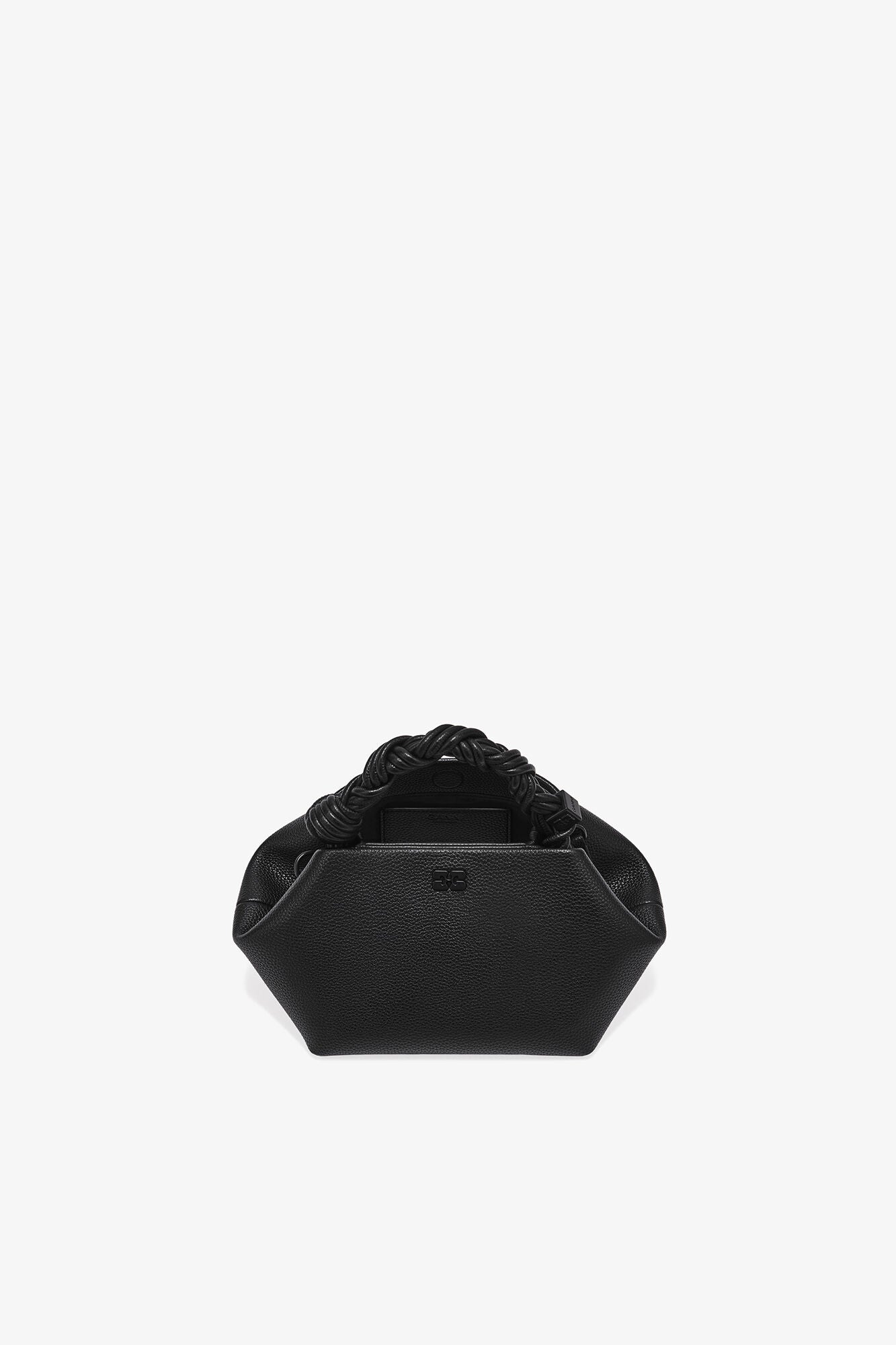 GANNI Black Grained Small Bou Bag - Black