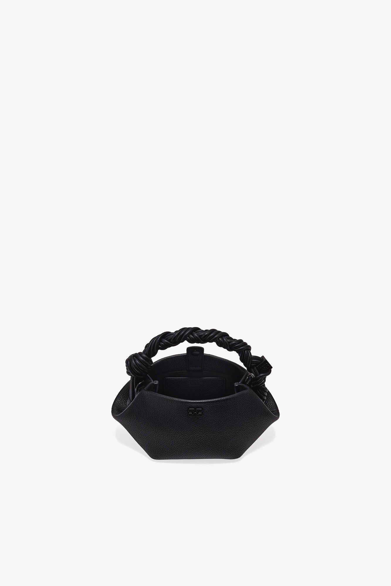 GANNI Black Grained Mini Bou Bag - Black