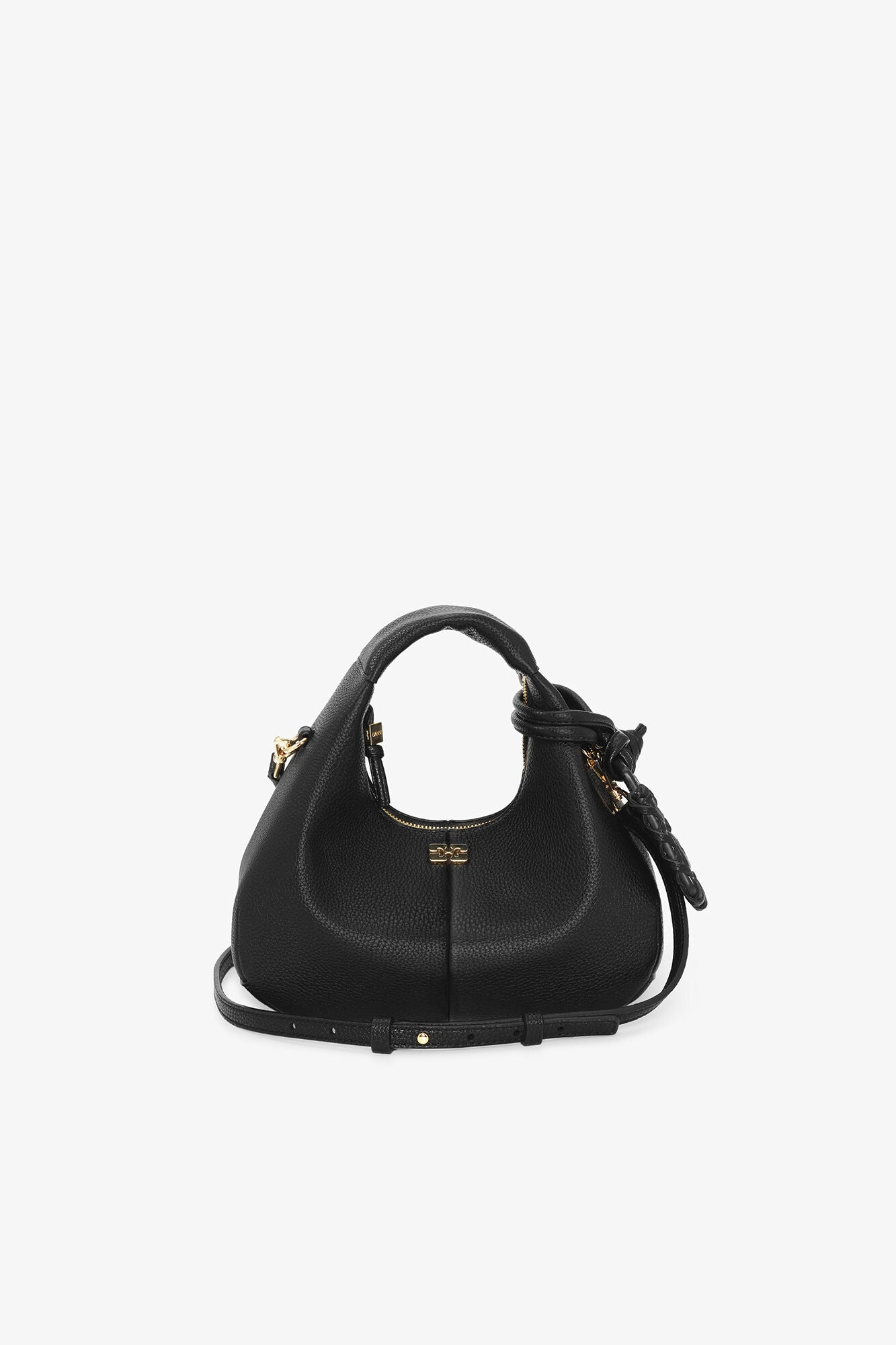 GANNI Black Mini Hobo Bag - Black