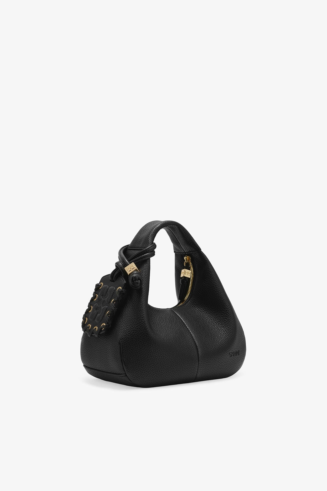 GANNI Black Mini Hobo Bag - Black