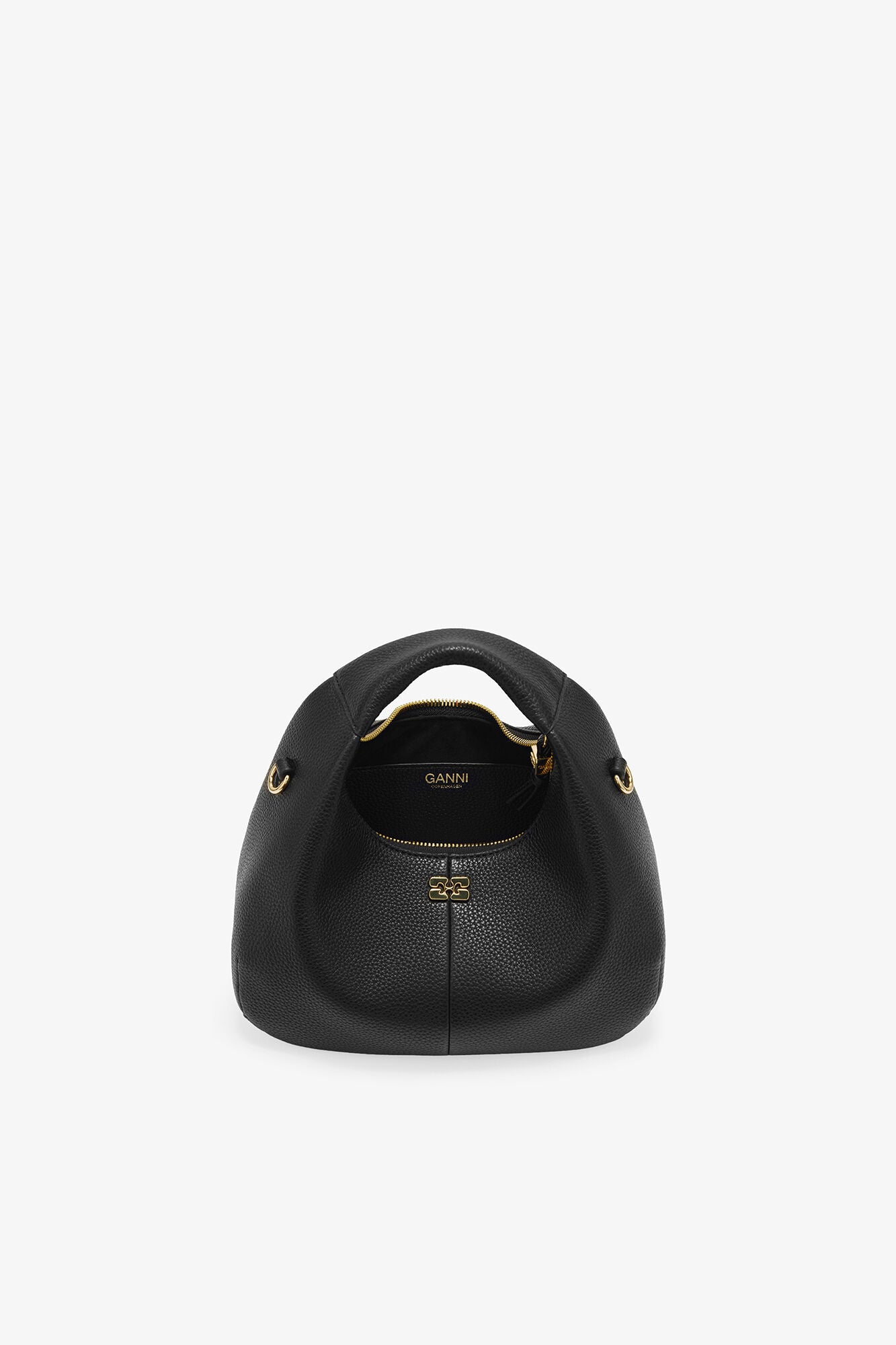 GANNI Black Mini Hobo Bag - Black