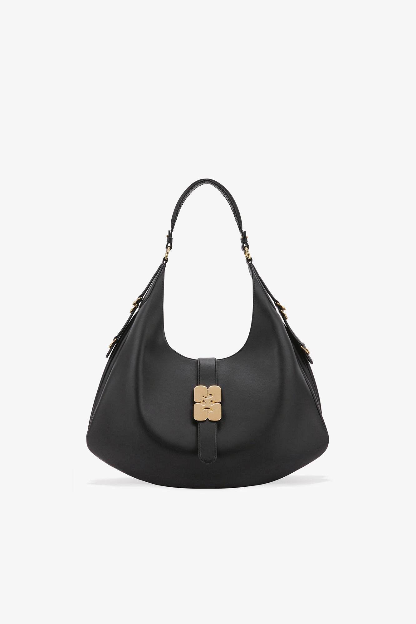 GANNI Large Kat Bag - Black/Gold