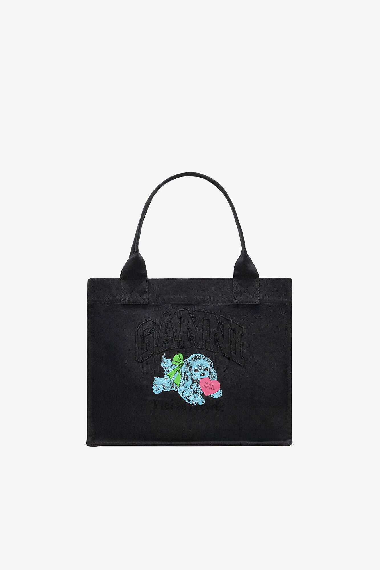 GANNI Puppy Large Tote Bag - Phantom