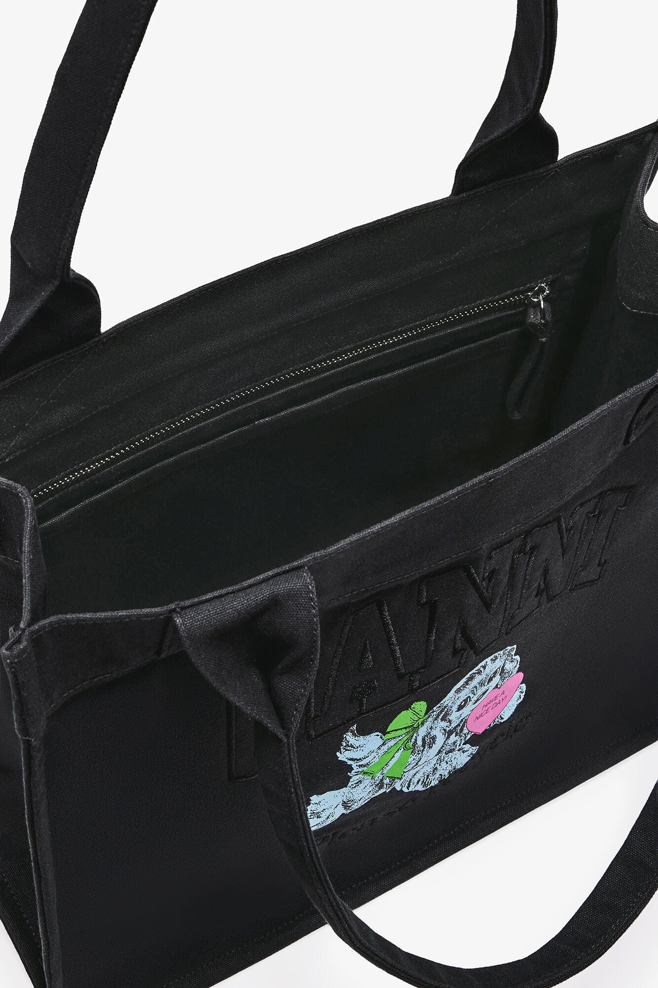 GANNI Puppy Large Tote Bag - Phantom