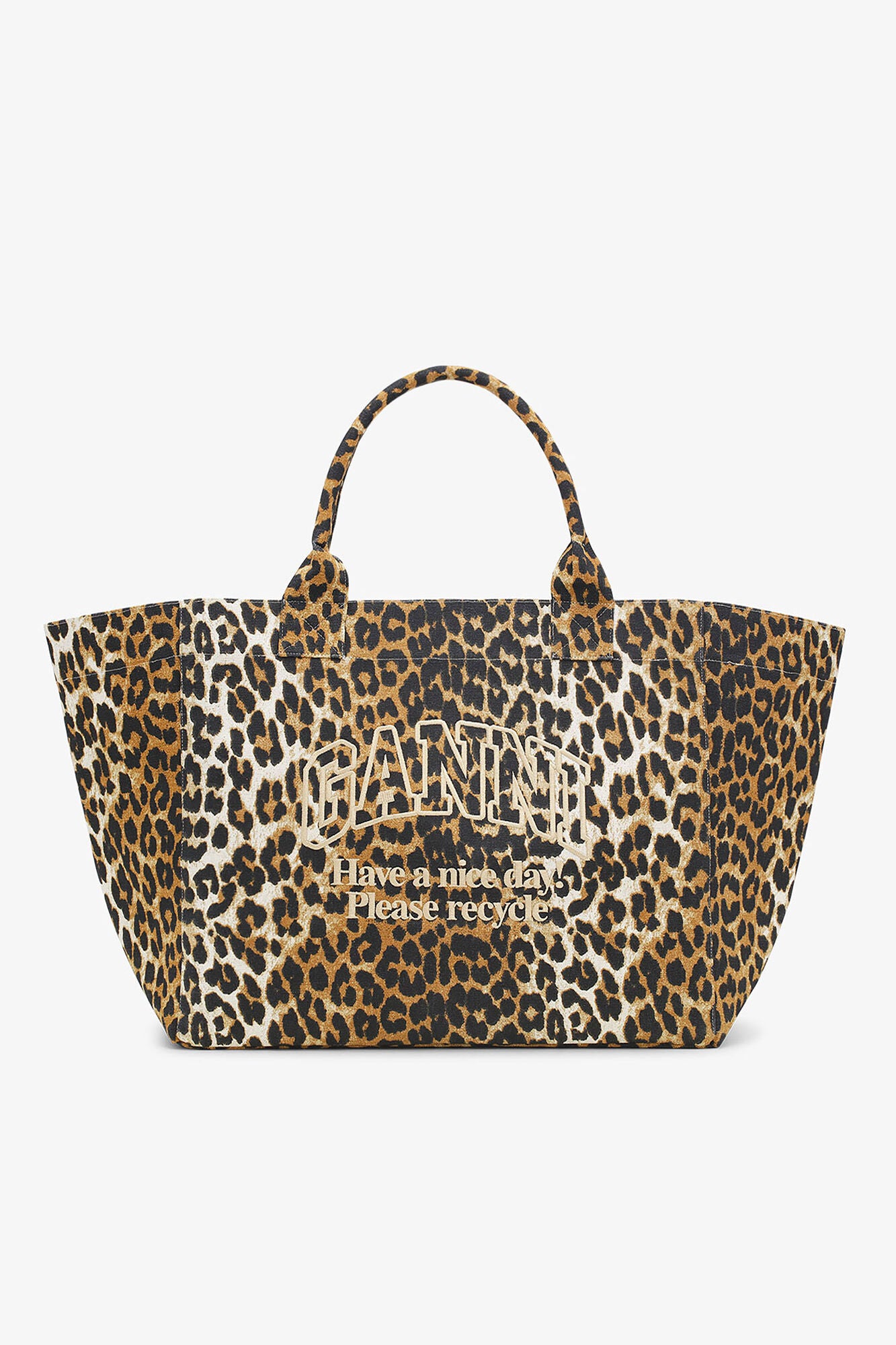 GANNI XXL Tote Bag - Leopard