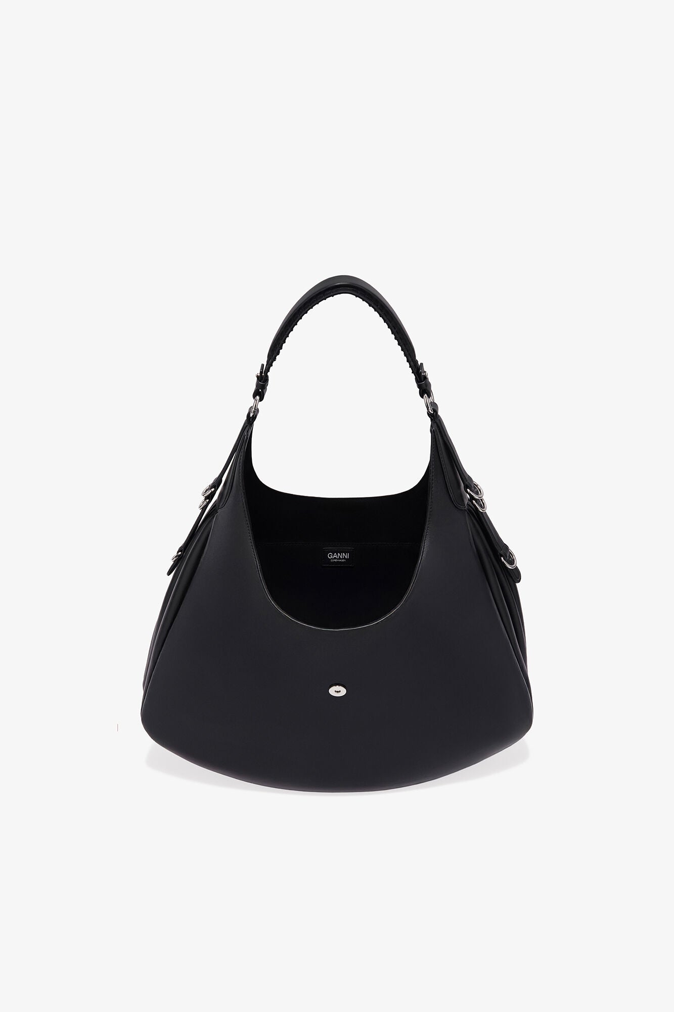 GANNI Large Kat Bag - Black/Silver